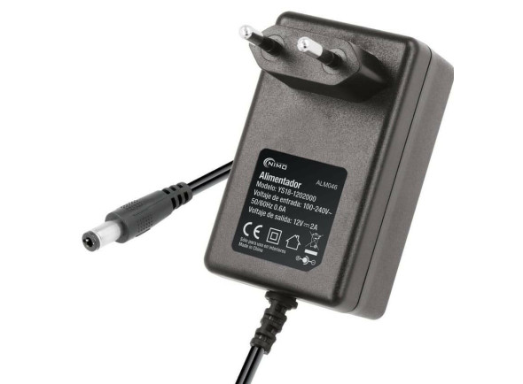 Nimo Transformador AC230V/DC12V 2A 12W - Ficha 2,1/2,5 Nimo Transformador AC230V/DC12V 2A 12W - Ficha 2,1/2,5